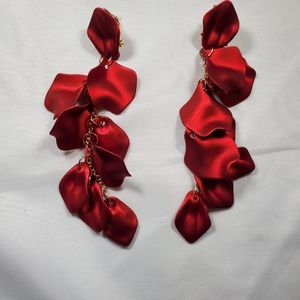 Rose Petal Dangle Earrings